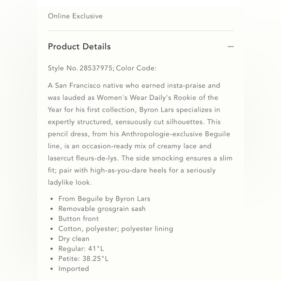 Lasercut Fleur-De-Lys Sheath Beguile by Byron Lars - Picture 5 of 9